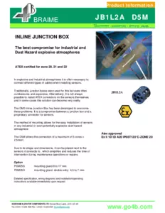 Product Datasheet -  Inline Junction Box