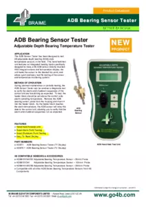 Product Datasheet - ADB Bearing Sensor Tester