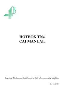 Product Manual - Hotbox TN4